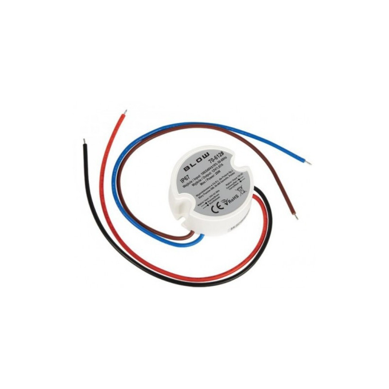 Impulsinis maitinimo šaltinis pjūklams, 12 V / 1,67 A, 20 W, plastikinis, kompaktiškas