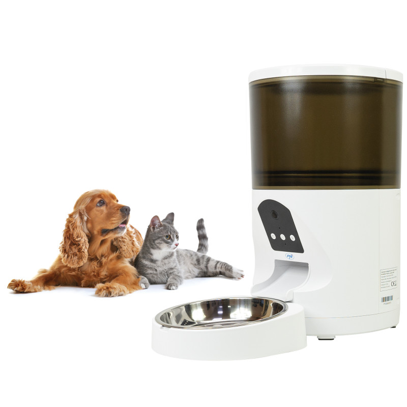 Intelligent feeder for dogs and cats PNI MyPet PT036 with built-in 3MP camera, 6 liter food tank capacity, Tuya Smart co