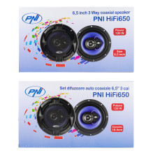 Koaksialiniai automobilio garsiakalbiai PNI HiFi650, 120 W, 16,5 cm, 3 keliai, grotelės komplekte 2 vnt.
