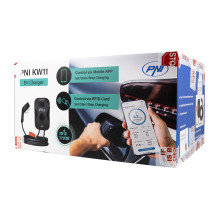 PNI KW11 16A 11KW elektromobilių įkrovimo stotelė, 380 V - 440 V trifazė, 2 tipo jungtis, ekranas, kortelė, BT, valdymas