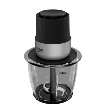 Beko mini chopper CHG81442BX, 1l, 400W, 3800 rotations / minute, 2 steps, 2 stainless steel knives, black / stainless st Beko mini chopper CHG81442BX, 1l, 400W, 3800 rotations / minute, 2 steps, 2 stainless steel knives, black / stainless st