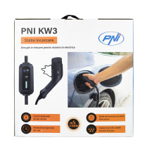 PNI KW3 16A 3,5 kW nešiojamas įkroviklis elektromobiliams 230 V, vienfazis, 2 tipo jungtis, atsparus vandeniui