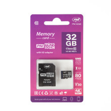 MicroSD PNI 32GB memory card with SD adapter, Class 10, 80 Mb / s, V30 MicroSD PNI 32GB memory card with SD adapter, Class 10, 80 Mb / s, V30