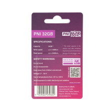 MicroSD PNI 32GB memory card with SD adapter, Class 10, 80 Mb / s, V30 MicroSD PNI 32GB memory card with SD adapter, Class 10, 80 Mb / s, V30