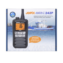 Portable marine radio station JOPIX MARINE 242P, 156,000-162,000 Mhz, Scan, ASQ, Dual-Tri Watch, AAA batteries included
