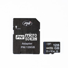 MicroSD PNI 128GB memory card with SD adapter, Class 10, 80 Mb / s, V30 MicroSD PNI 128GB memory card with SD adapter, Class 10, 80 Mb / s, V30