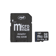 2 „MicroSD“ atminties kortelių PNI 32 GB, 10 klasės, 80 Mb/s, V30, pakuotėje su SD adapteriais 2 „MicroSD“ atminties kortelių PNI 32 GB, 10 klasės, 80 Mb/s, V30, pakuotėje su SD adapteriais