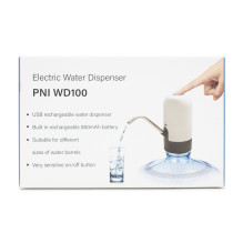 Pack 2 pcs electric pump for water bottle PNI WD100 charging via USB-C, 800 mAh battery, power 4W Pack 2 pcs electric pump for water bottle PNI WD100 charging via USB-C, 800 mAh battery, power 4W