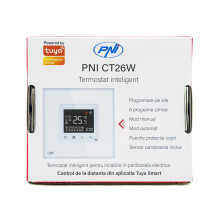 Smart thermostat PNI CT26W WiFi electric underfloor heating or pumping group, recessed mounting, floor sensor included, Smart thermostat PNI CT26W WiFi electric underfloor heating or pumping group, recessed mounting, floor sensor included,
