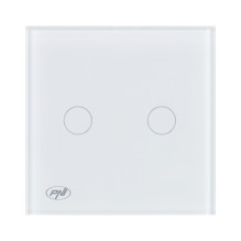 Ladder head switch and double cross head switch with PNI CS202W glass touch, white with LED indicator, 800W / switch