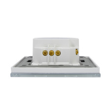 Kopėčių tipo jungiklis ir dvigubas kryžminis jungiklis su PNI CS202W stikliniu jutikliu, baltas su LED indikatoriumi, 80