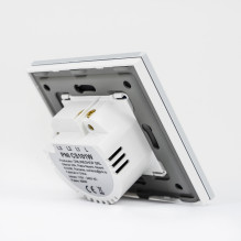 Simple ladder switch and cross switch with touch PNI CS101W made of glass, white with LED indicator, 800W Simple ladder switch and cross switch with touch PNI CS101W made of glass, white with LED indicator, 800W