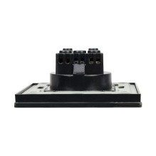 PNI WP101B simple built-in socket with glass frame, black color PNI WP101B simple built-in socket with glass frame, black color