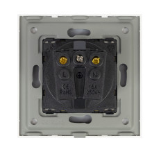 Simple built-in socket PNI WP101G with glass frame, Gold golden color, 16A 3000W Simple built-in socket PNI WP101G with glass frame, Gold golden color, 16A 3000W