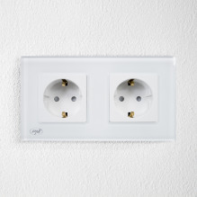 PNI RM202W dvigubas stiklinis rėmelis PNI lizdams