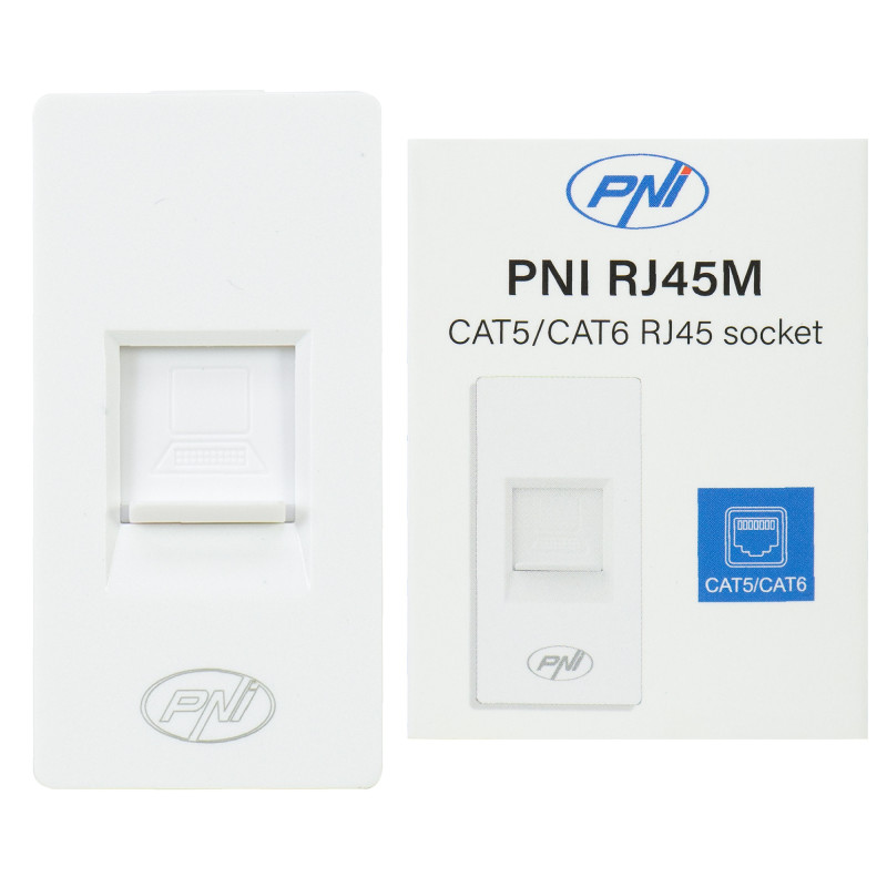 Internet socket PNI RJ45M modular, built-in