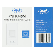 Modulinis, įmontuotas PNI RJ45M interneto lizdas Modulinis, įmontuotas PNI RJ45M interneto lizdas