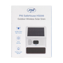 PNI SafeHouse HS006 wireless outdoor siren with solar charging
