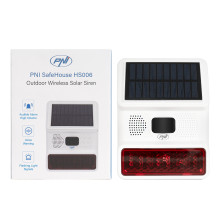 PNI SafeHouse HS006 wireless outdoor siren with solar charging