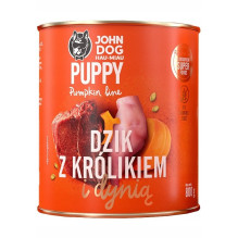 JOHN DOG Pumpkin Puppy Boar with a rabbit and a pumpkin - Wet dog food - 6 x 800 g