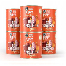 JOHN DOG Pumpkin Puppy Boar with a rabbit and a pumpkin - Wet dog food - 6 x 800 g
