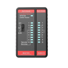 Kompaktiškas LAN kabelio testeris, RJ45 ir RJ11 prievadai, HT812A
