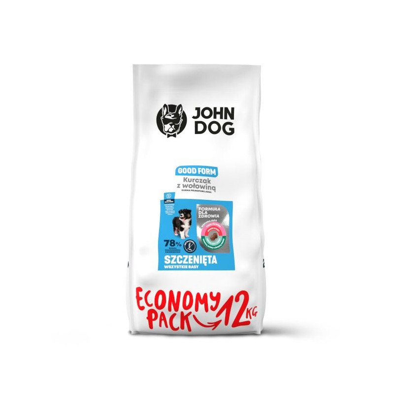 JOHN DOG Good Form Puppy Chicken with beef - dry dog food - 12 kg