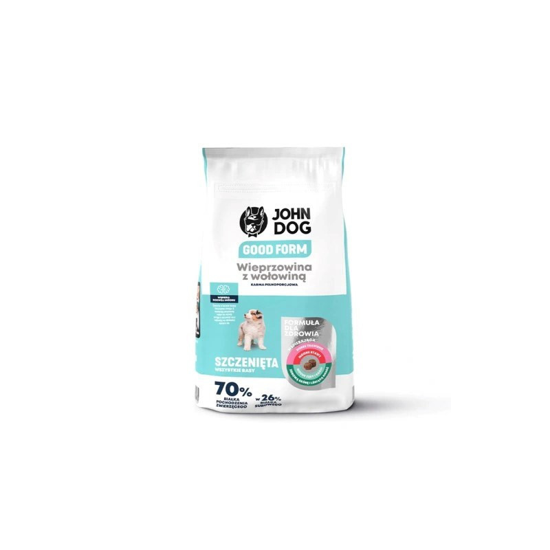 JOHN DOG Good Form Puppy Pork with beef - dry dog food - 12 kg