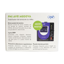 Voltage stabilizer with PNI relay AVR M800VA, 2.2A, 480W, 800VA