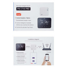 Smart thermostat PNI CT40 PRO wireless, with WiFi, Internet control, for heating plants, TuyaSmart APP Smart thermostat PNI CT40 PRO wireless, with WiFi, Internet control, for heating plants, TuyaSmart APP