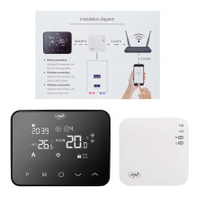 Išmanusis belaidis termostatas PNI CT40 PRO su WiFi, interneto valdymu, šildymo įrenginiams, TuyaSmart programėlė Išmanusis belaidis termostatas PNI CT40 PRO su WiFi, interneto valdymu, šildymo įrenginiams, TuyaSmart programėlė