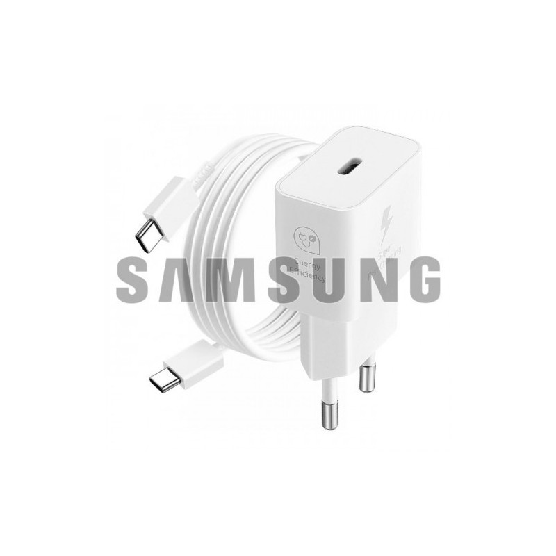 Įkroviklis Samsung EP-T2510NW baltas 25W (incl. packing) + Type-C laidas / 100% Genuine /