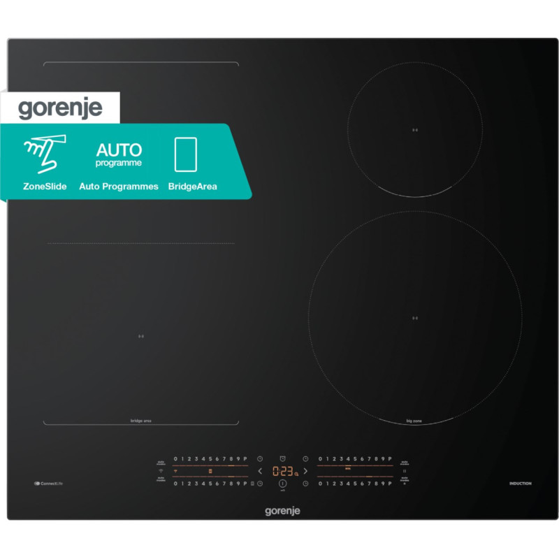 Gorenje GI6432BCWF Black Built-in 60 cm Zone induction hob 4 zone(s)