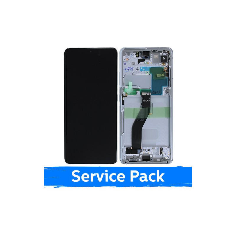Ekranas skirtas Samsung G998 S21 Ultra su rėmeliu / Phantom Silver / (Service Pack) +INCLUDING BATTERY