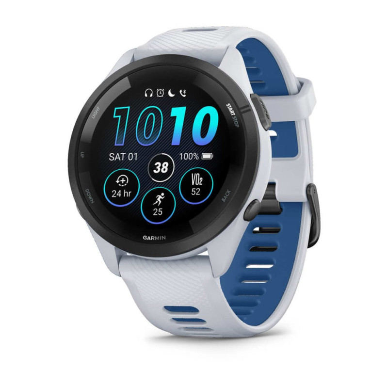 Garmin Forerunner 265 3.3 cm (1.3&quot;) AMOLED 46 mm Digital 416 x 416 pixels Touchscreen Black, White Wi-Fi GPS (satel