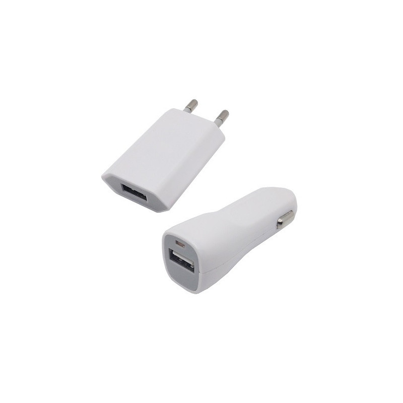 Mains and car charger + Apple 30-pin cable