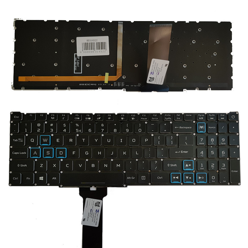 Keyboard ACER PH315-52, PH317-53, PH317-53-7777, US, with backlight
