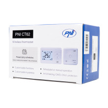 Wireless thermostat PNI CT62 for heating systems, illuminated display, daily programs