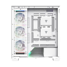 Korpusas - MODECOM VOLCANO STELLAR PLUS ARGB MIDI bokštas grūdintas stiklas baltas