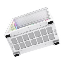 Korpusas - MODECOM VOLCANO STELLAR PLUS ARGB MIDI bokštas grūdintas stiklas baltas