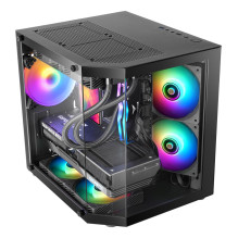 Korpusas - Mars Gaming MC-3TLITE Mini Tower Micro ATX Grūdintas Stiklas Juodas
