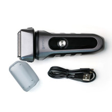 Elektrinis Skustuvas - Oromed Oro-Shaver Atsparus Vandeniui IPX7 3 Peiliai LED Ekranas Juodas, Sidabrinis