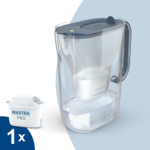 Filtras - Vandens filtravimo ąsotis BRITA Style Essential+1 Maxtra Pro 1.4L grafito spalvos