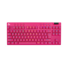 Žaidimų klaviatūra - Logitech G PRO X TKL belaidė mechaninė RGB rožinė