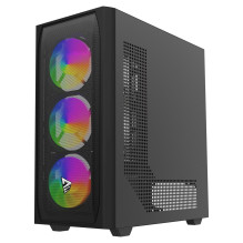 Korpusas - SAVIO Noctis Flow RGB Cube Mini-ITX ATX Grūdintas Stiklas Juodas