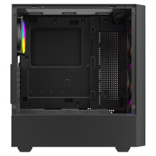 Korpusas - SAVIO Noctis Flow RGB Cube Mini-ITX ATX Grūdintas Stiklas Juodas