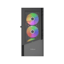 Kompiuterio Korpusas - Gembird CCC-FC-4300 ATX, ARBG Apšvietimas, Grūdintas Stiklas, Juodas