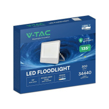Apšvietimo įrenginys - V-TAC 300W LED prožektorius 4000K IP65 135lm / W