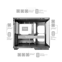 Korpusas - Mars Gaming MCMIRAGE Midi Tower Grūdintas Stiklas Juodas
