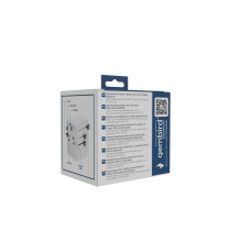 Adapteris - Gembird TPA-1A2C20-01-W Universalus kelioninis maitinimo adapteris 20W baltas